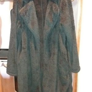 Coat teddy bear soft black
